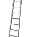 Wheeled shelf ladder 
