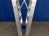 Punto Space - Taburete industrial de aluminio de doble subida