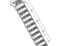 Maxi Aluminium-Aufstiegsleiter 46°