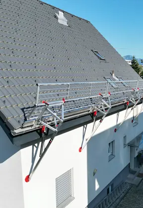 Temporäre Aluminiumbrüstung... - Schnell montierbares modulares Aluminiumgeländer...