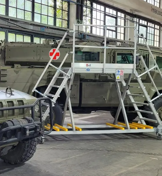 Brückenleiter für militärische und zivile Fahrzeuge