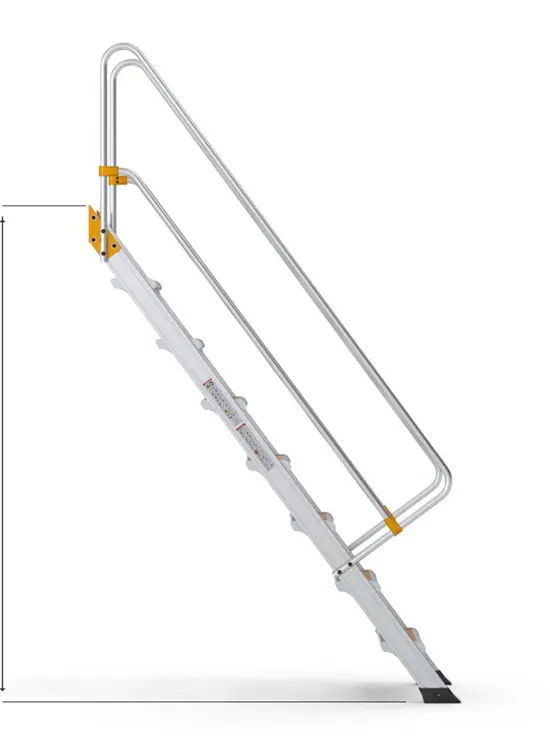 Aluminium-Aufstiegsleiter 54°