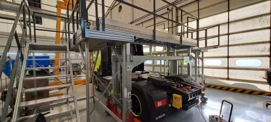 Aluminium- und Stahlplattform für Lkw