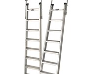 Wheeled shelf ladder 