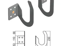 Wall-mounted ladder hook