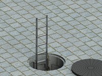 Wells and manholes ladders
