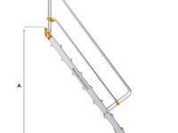 Aluminium access ladder 54°