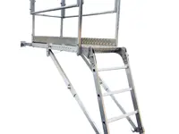 Telescopic platform for elevator shafts