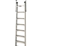 Wheeled shelf ladder 