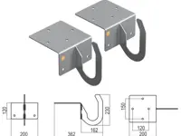 Angled ladder hook