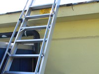 Ladder for mezzanine