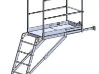 Telescopic platform for elevator shafts