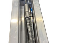 Fixed ladder with rail and fall protection