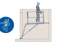 Telescopic platform for elevator shafts