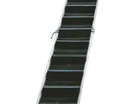 Rubber ladder for roofs and roofs