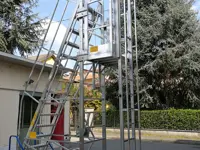 Telescopic ladder for access to containers