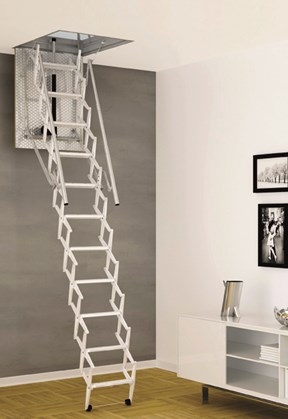 Motorized loft ladder