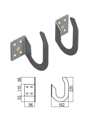 Wall-mounted ladder hook