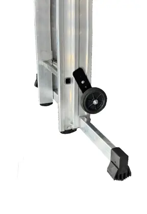 Transport wheels for extension ladders