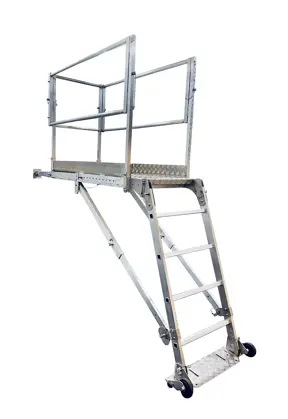 Telescopic platform for elevator shafts