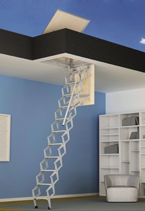 Retractable ladder for terraces and roofs