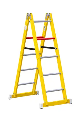 FT Easel ladder 100%... - Double ascent trestle ladder 100% in dielectric...
