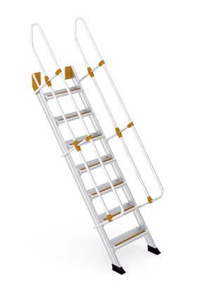 Aluminium access ladder 54°