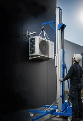 Transportable material lifts Hercules