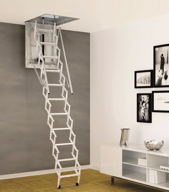 Motorized loft ladder