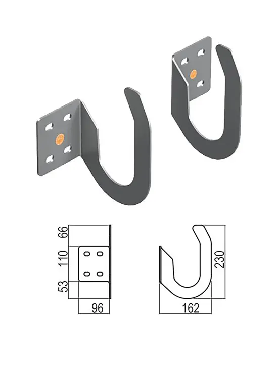 Wall-mounted ladder hook