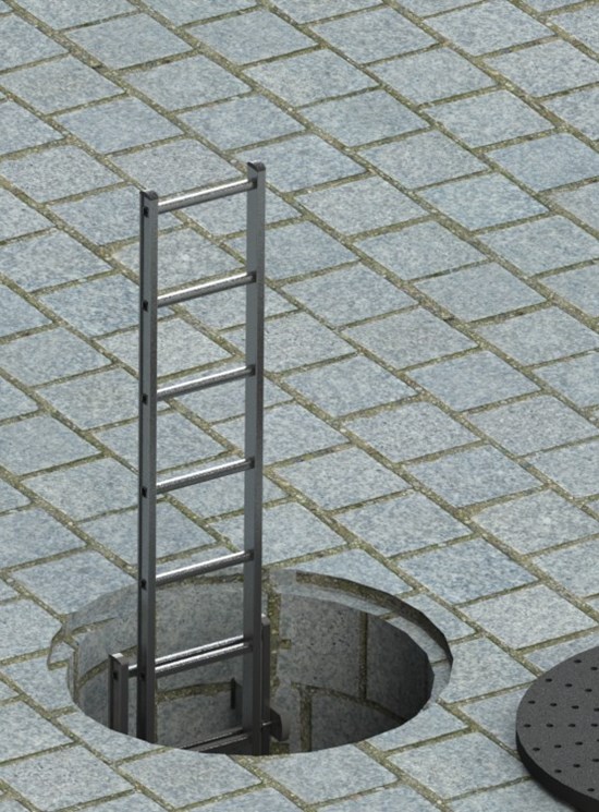 Wells and manholes ladders