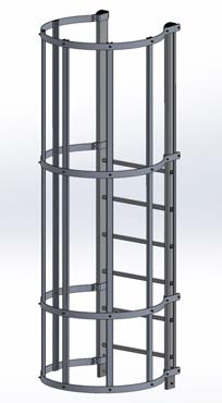 Hooped vertical ladder (Self system)