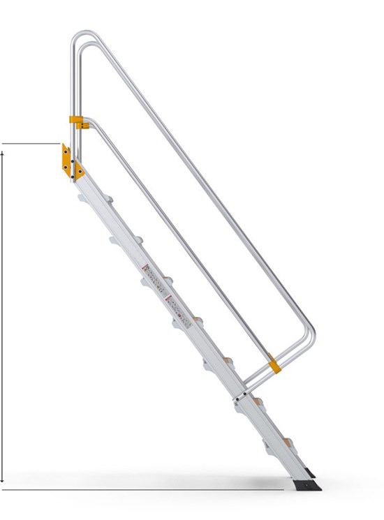 Aluminium access ladder 54°