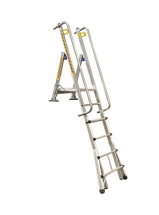 Truck platform access ladder