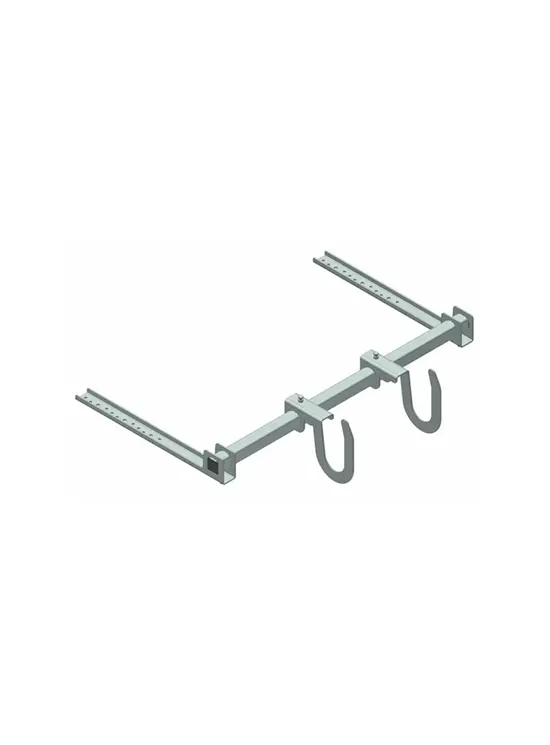 Double adjustment ladder hook