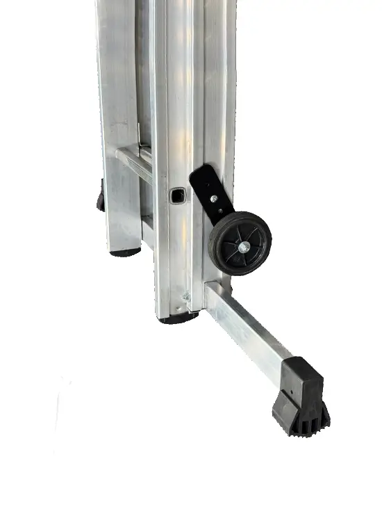 Transport wheels for extension ladders