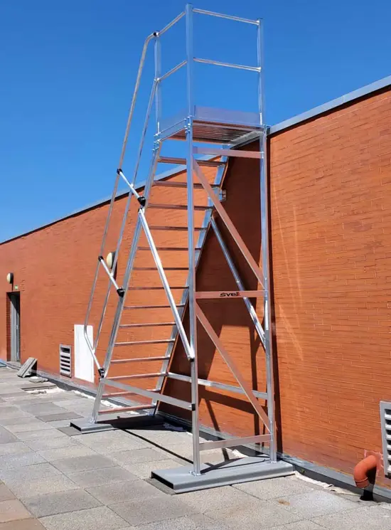 Aluminium stairs for outdoor 