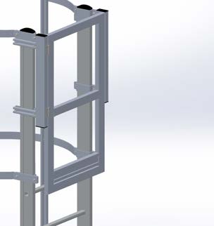 Hooped vertical ladder (Self system)