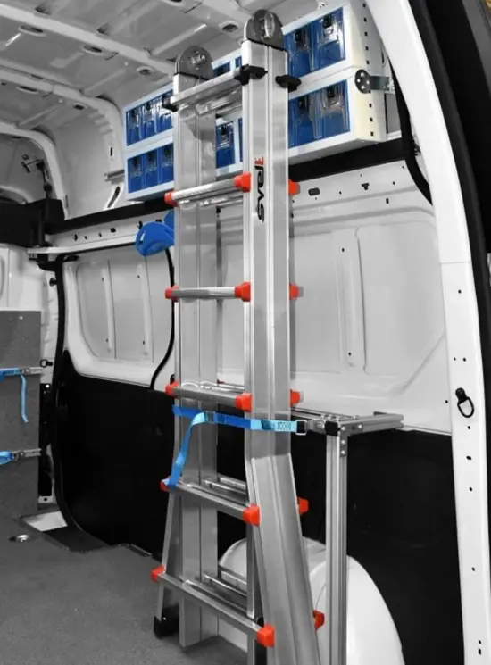 Ladders for equipped vans