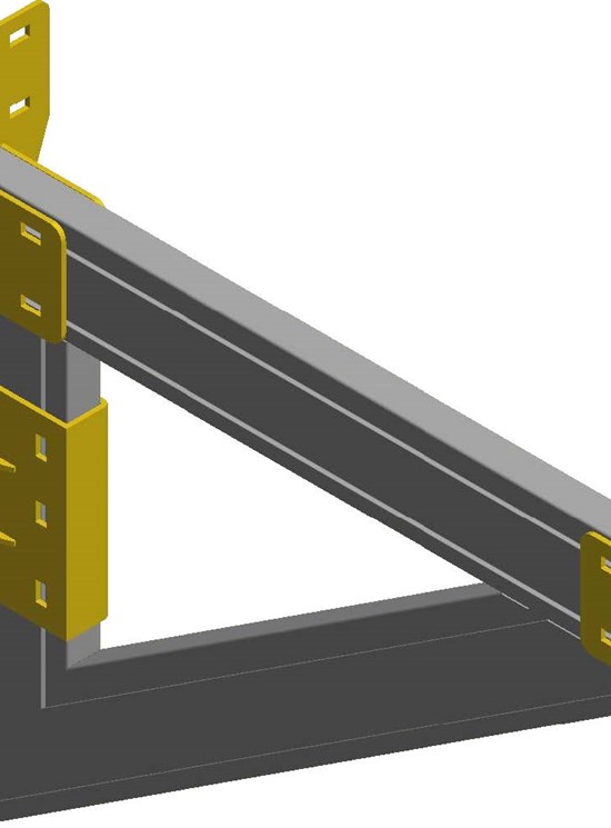 Aluminium access ladder 45°