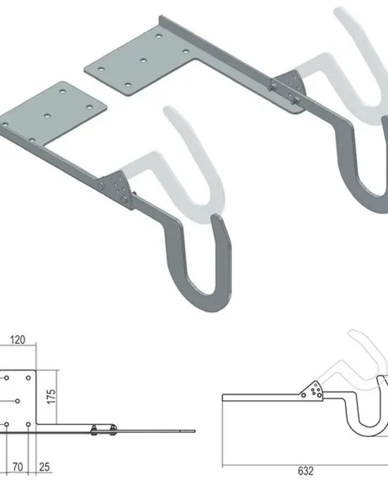Adjustable ladder hook 