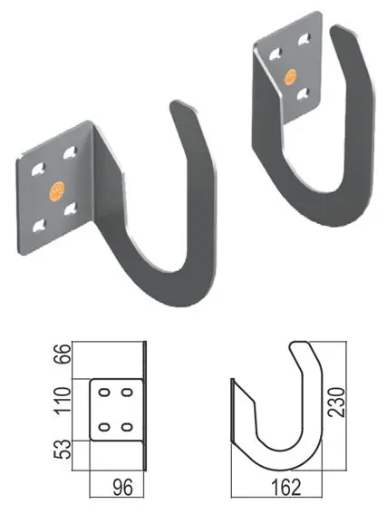 Wall-mounted ladder hook
