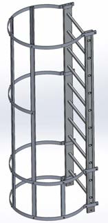 Hooped vertical ladder (Self system)