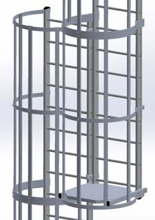 Hooped vertical ladder (Self system)