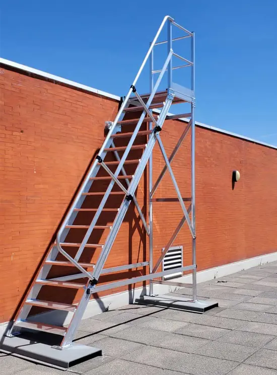 Aluminium stairs for outdoor 