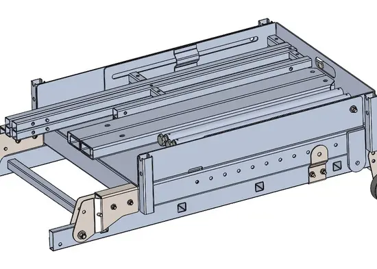 Telescopic platform for elevator shafts