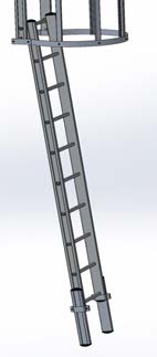 Hooped vertical ladder (Self system)