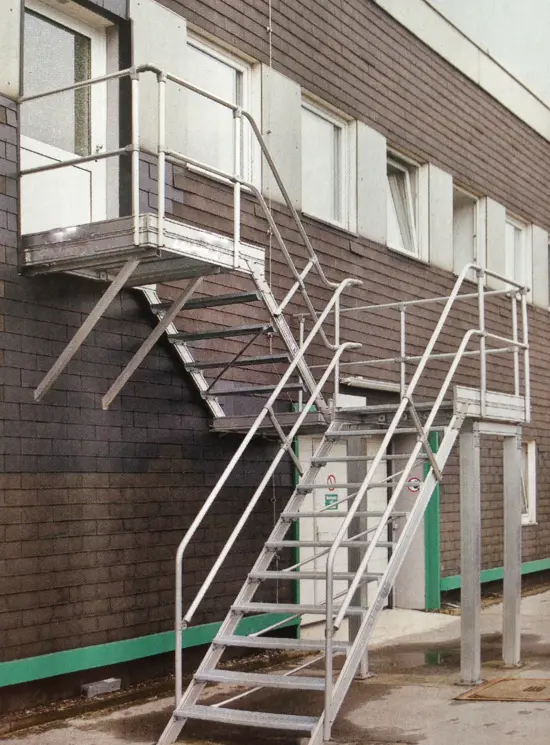 Aluminium stairs for outdoor 