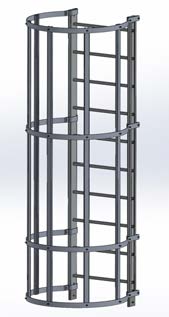 Hooped vertical ladder (Self system)