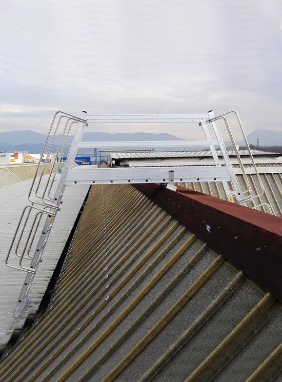 Roof bridge ladder